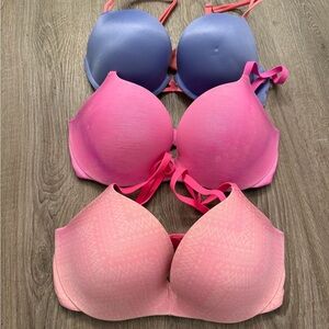 Victoria's Secret Pink and Blue Bra Set